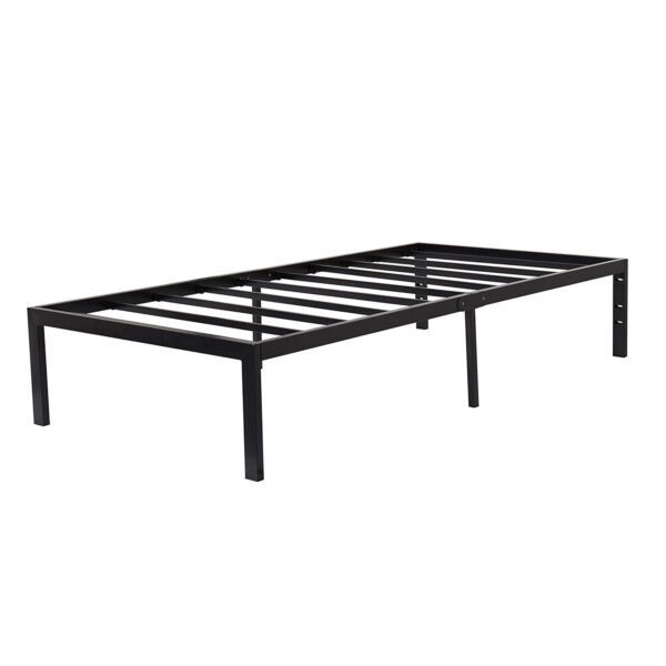 Twin size Modern Heavy Duty Black Metal Platform Bed Frame - Image 2