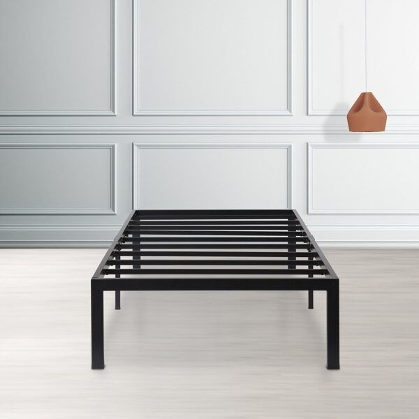 Twin size Modern Heavy Duty Black Metal Platform Bed Frame - Image 3