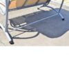 Sturdy 3-Person Outdoor Patio Porch Canopy Swing in Sand Color - Image 4