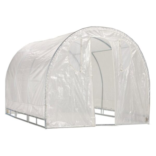 Polytunnel Hoop House Style Greenhouse (8' x 8') - Image 2