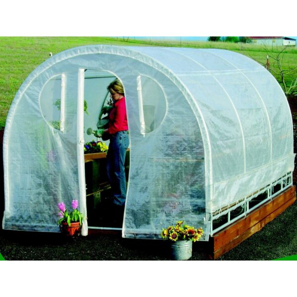 Polytunnel Hoop House Style Greenhouse (8' x 8') - Image 3