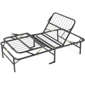 Twin XL Metal Platform Bed Frame Manual Adjustable Bed