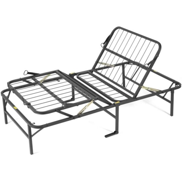 Twin XL Metal Platform Bed Frame Manual Adjustable Bed