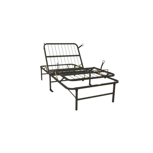 Twin XL Metal Platform Bed Frame Manual Adjustable Bed - Image 2
