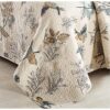 Queen 3-Piece Cotton Quilt Bedspread Set with Floral Birds Pattern - Image 2