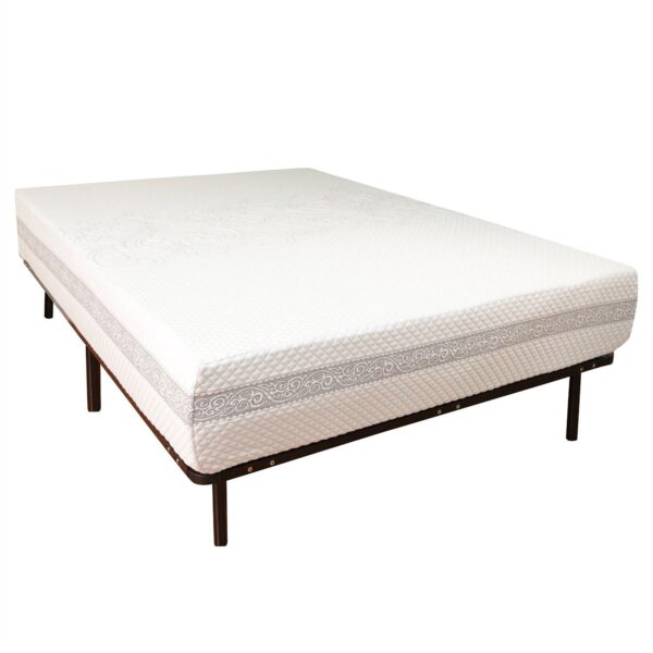 Queen size Metal Platform Bed Frame with Wood Slats - Holds up to 600 lbs - Image 2