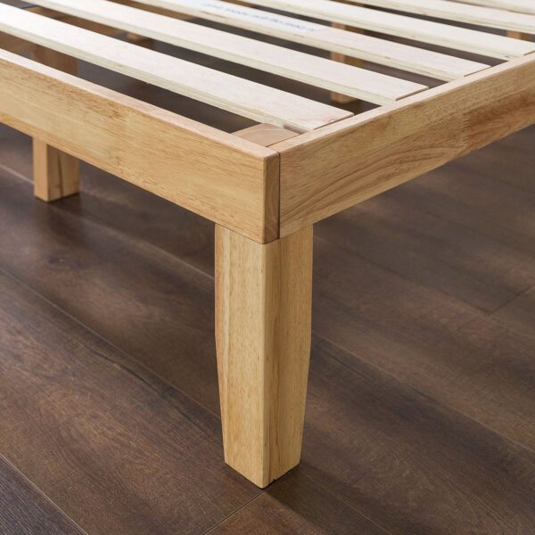 Queen size Solid Wood Platform Bed Frame in Natural Finish - Image 2