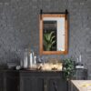 30 x 22 Inch Rustic FarmHouse Wall Mounted Bathroom Mirror - Image 3
