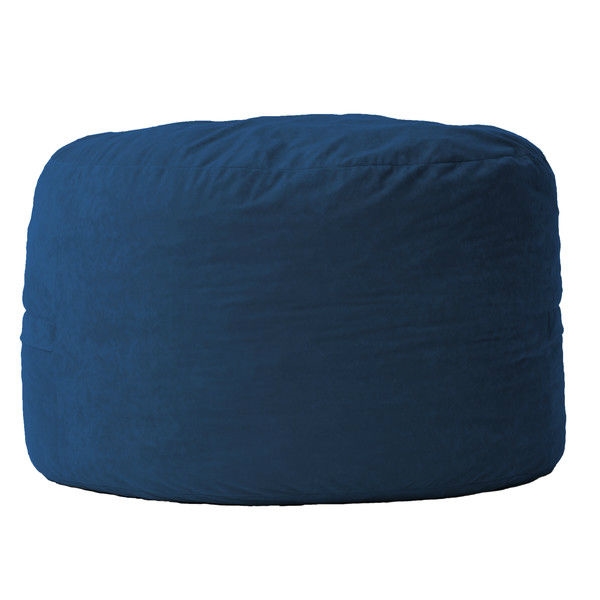 Sky Blue Soft Suede 3-Foot Bean Bag Chair Living Room Bedroom Lounger - Image 2