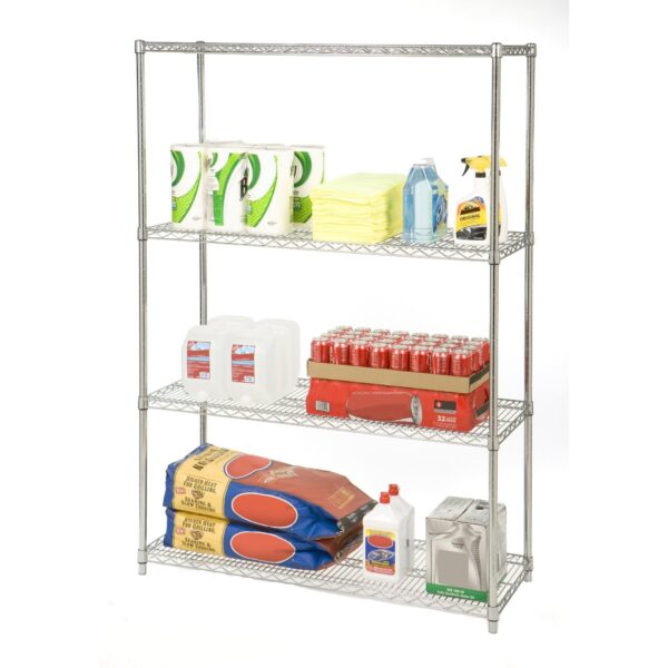 48-inch Wide 4-Shelf Metal Storage Shelving Unit - 72-inch High - Image 2