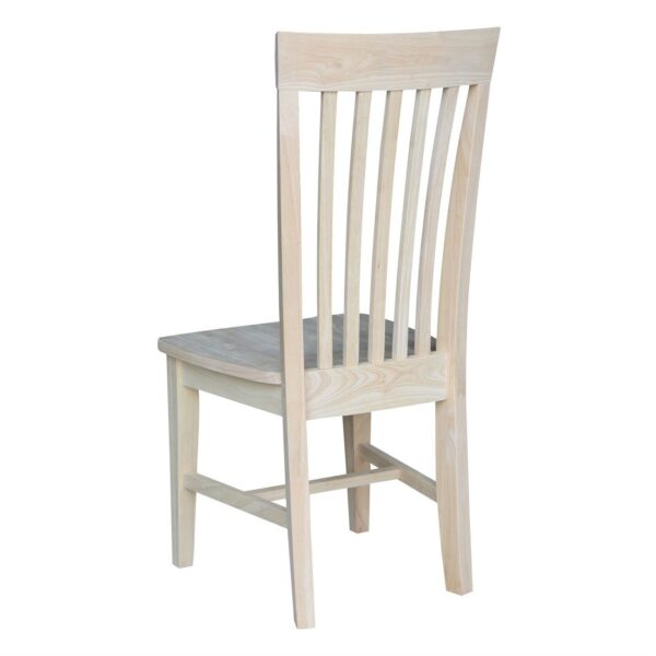 Set of 2 - Mission Style Unfinished Wood Dining Chair with High Back - Image 3