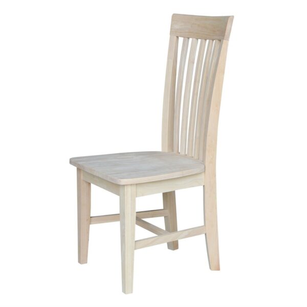 Set of 2 - Mission Style Unfinished Wood Dining Chair with High Back - Image 4