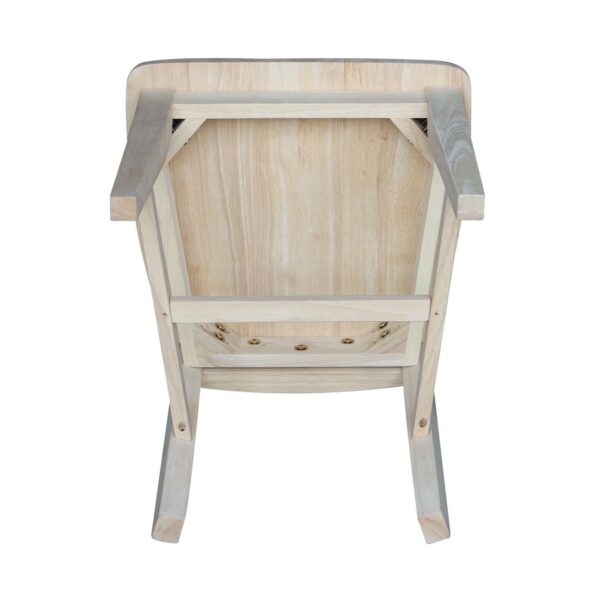 Set of 2 - Mission Style Unfinished Wood Dining Chair with High Back - Image 5