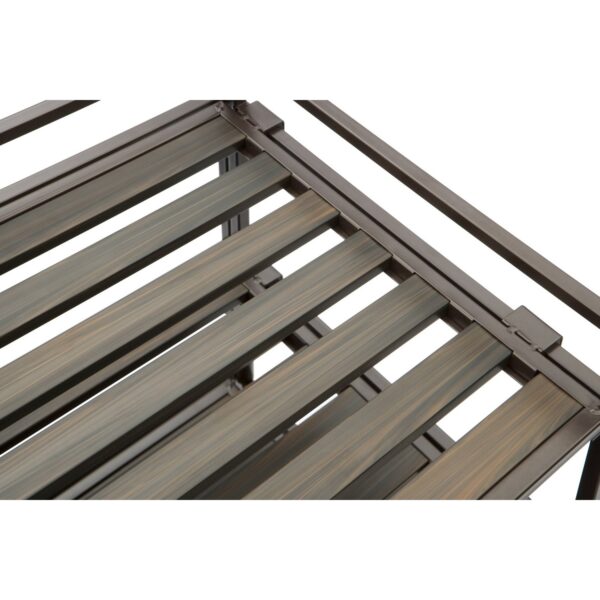 Classic Stackable Folding Utility Shoe Rack in Mocha Finish - Image 5