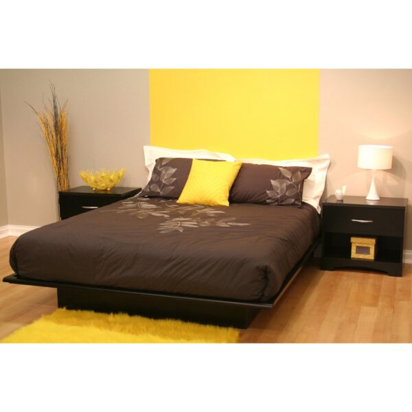 Full size Contemporary Platform Bed in Black Finish - Image 4