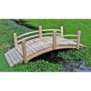 5-Ft Cedar Wood Garden Bridge with Railings in Natural Finish - Image 2