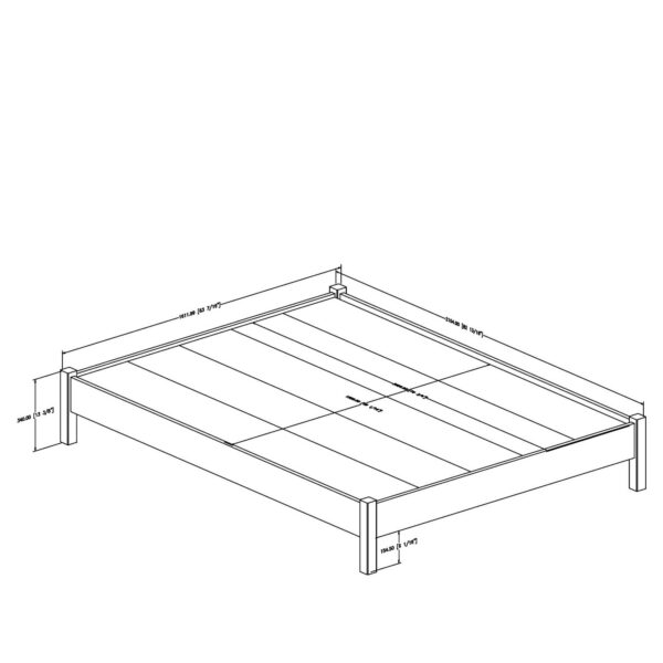 Queen size Modern Platform Bed Frame in Black Ebony Finish - Image 4