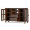 Medium Brown Wood Tall TV Stand for TV's up to 60-inch - Image 3