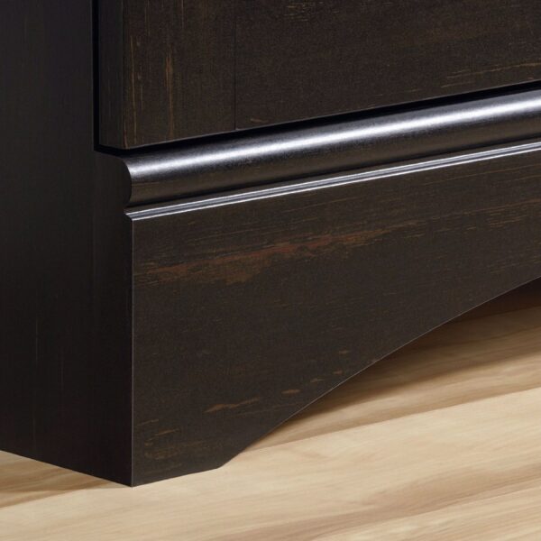 Multi-Purpose Wardrobe Armoire Storage Cabinet in Dark Brown Antique Wood Finish - Image 3