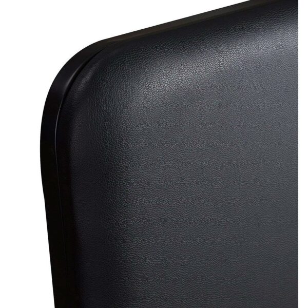 Full size Memory Foam Padded Steel Frame Black Faux Leather Headboard - Image 3