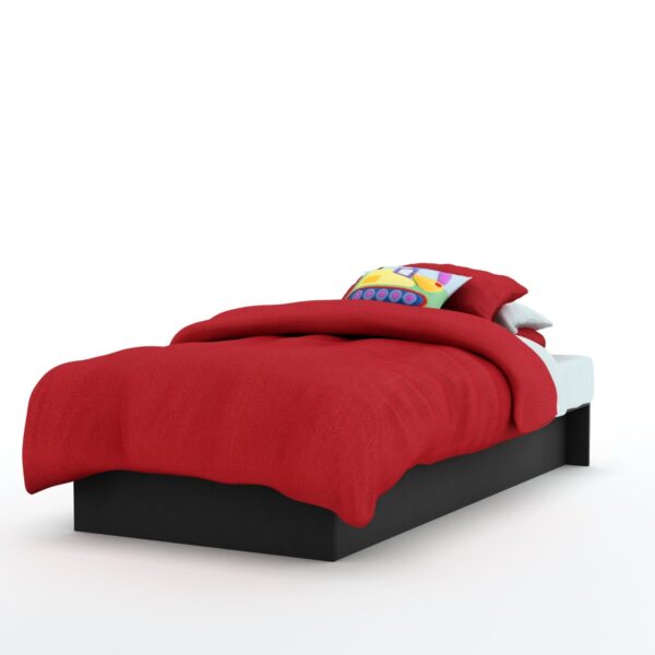 Twin size Platform Bed Frame in Black Wood Finish - Image 2