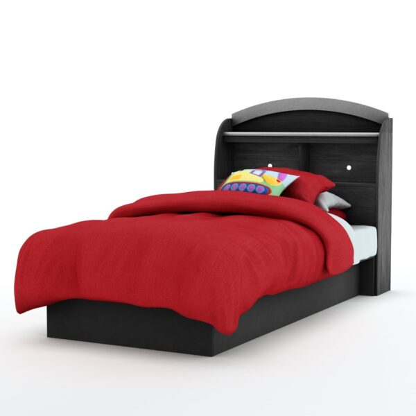 Twin size Platform Bed Frame in Black Wood Finish - Image 3