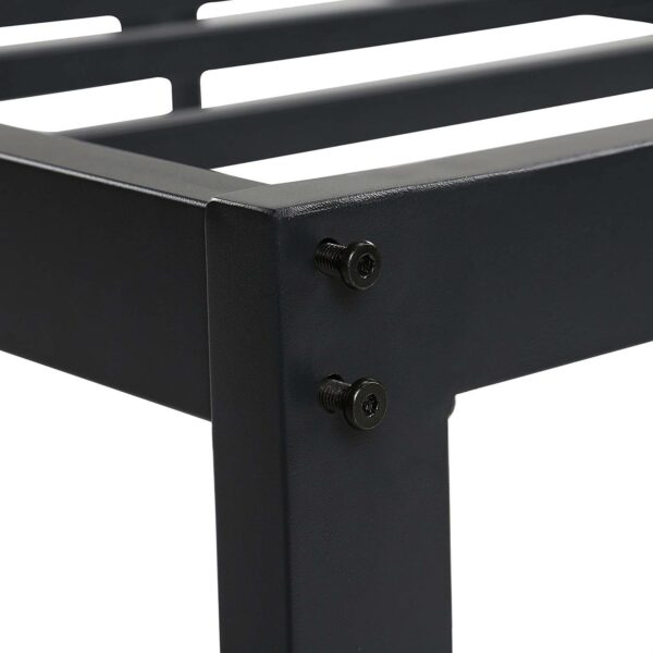 Twin XL size Heavy Duty Black Metal Platform Bed Frame - Image 3