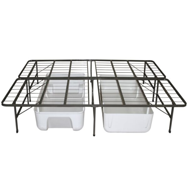 Twin Extra Long Metal Platform Bed Frame with Storage Space - Image 3