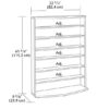 Contemporary 6-Shelf Bookcase Multimedia Storage Rack Tower in Brown Finish - Image 3