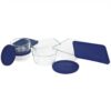 10 Piece Glass Bakeware Set w/ Blue Lids Oven Microwave Dishwasher Freezer Safe - Image 3