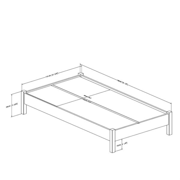Twin size Modern Platform Bed Frame in Chocolate Brown Finish - Image 5