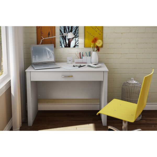 Contemporary White Laptop Computer Desk - Image 2