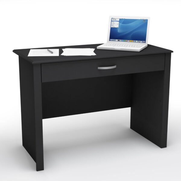 Black Laptop Computer Desk with Keyboard Tray Drawer - Image 3