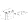 Black Laptop Computer Desk with Keyboard Tray Drawer - Image 4