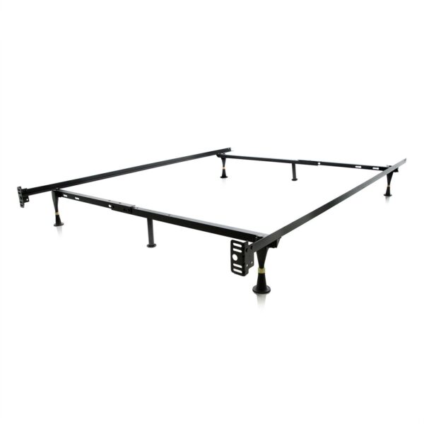 Twin / Full size Sturdy 6-Leg Metal Bed Frame with Glide Legs - Image 2