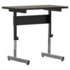 Stand Up Desk Adjustable Height Sitting Standing Writing Table in Walnut - Image 2