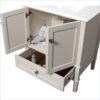 Contemporary Bathroom Vanity in Soft White with Marble Top and Rectangle Sink - Image 2