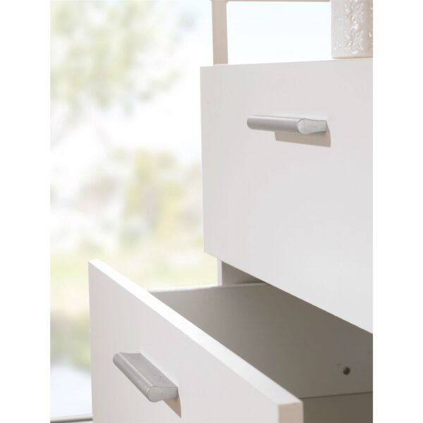 Contemporary Style White 4-Drawer Bedroom Bureau Storage Chest - Image 3