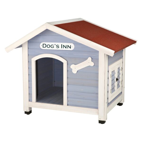 Solid Pine Wood Weatherproof Dog House with Adjustable Feet - Image 4
