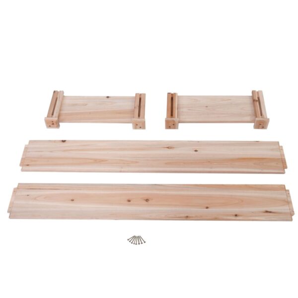 Solid Wood 4 Ft x 4 Ft Raised Garden Bed Planter 3-Tier - Image 4