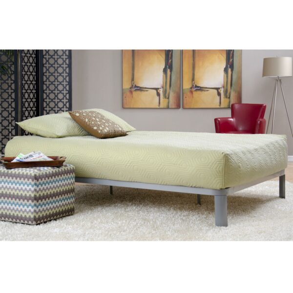 Twin size Luna Metal Platform Bed Frame with Wood Slats - Image 3