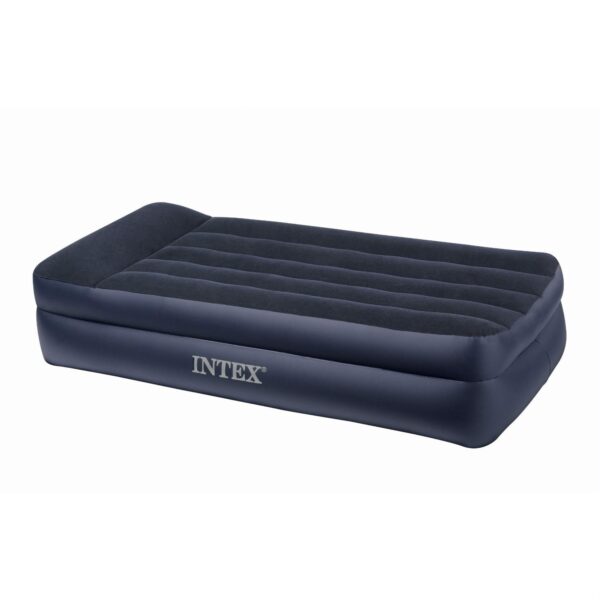 Twin Pillow Rest Raised Air Mattress with Built-in Air Bed Pump - Image 2