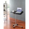 Adjustable Laptop Computer Cart Desk Stand in Graphite Wood Grain - Image 4