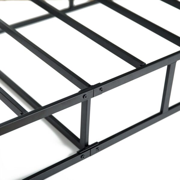 Twin size Steel Frame Box Spring Mattress Foundation with Zippered Cover - Image 3
