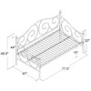 Twin Scrolling Metal Day Bed Frame in Contemporary Brushed Bronze Dark Pewter - Image 3