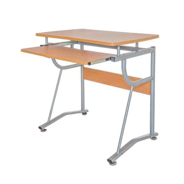 Compact Contemporary Computer Desk in Light Cherry Finish - Image 3