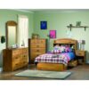 Twin size Arched Bookcase Headboard in Country Pine Finish - Image 2