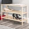Solid Pine Wood 3-Tier Shoe Rack - Holds up to 12 Pair of Shoes - Image 4