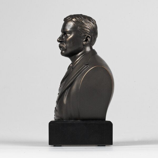 6-inch High Theodore Roosevelt Bust Sculpture Statue in Bronze Finish - Image 2