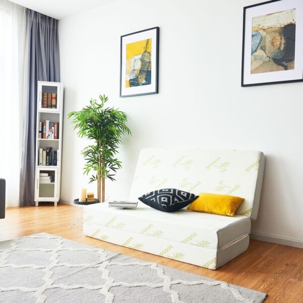 Twin size 6-inch Folding Memory Foam Mattress with Washable Cover - Image 4